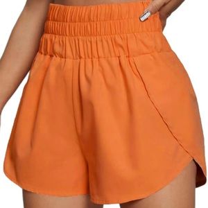 Women’s High Waist Tulip Hem Sports Shorts, Size M